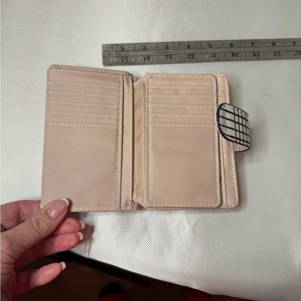 Plaid Wallet in Black, Pink, and Gray NWOT
